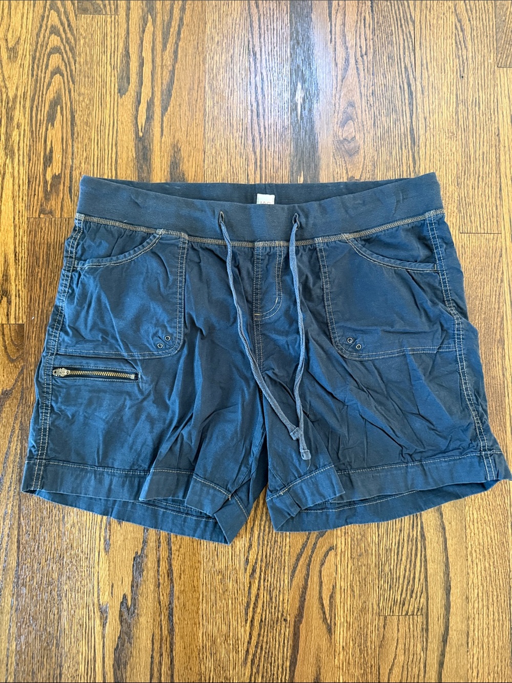 Jag Jeans Dark Blue Women's 14 Cargo Drawstring Shorts